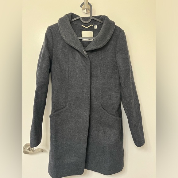 Aritzia Wilfred Cocoon Coat XXS - Dark Charcoal - Picture 1 of 6